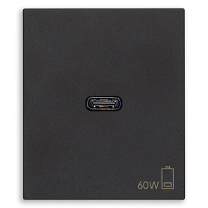 Adaptateur secteur USB C PD 60W noir, chargeur mural à brancher sur prise murale - Product Image 1