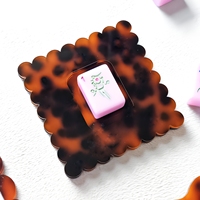 Accessoires de Mahjong en acrylique tortue moderne personnalisés : Planche d'entraînement, Lecteurs de lignes, Tableau de scores, Sous-verres, Marqueurs de rejet