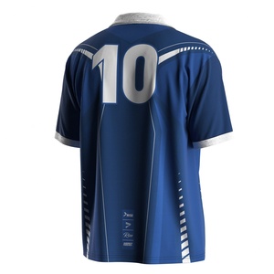 Maillot de football personnalisable à col en V avec empiècements en maille respirante et tissu à séchage rapide pour les séances d'entraînement - Product Image 3