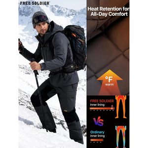 Pantalon de neige pour homme FOXA, imperméable, isolé, pour le ski et le snowboard, avec poches zippées - Product Image 3