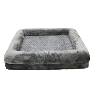 Wholesale Warm Dot Pattern Luxury Plush Dog Bed Sofa Pet Product Bed for Dog Cat