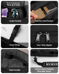 Housse de protection souple en caoutchouc réglable pour snowboard, sac de transport en néoprène pour ski et snowboard avec bandoulière pour les voyages en extérieur - Product Image 6