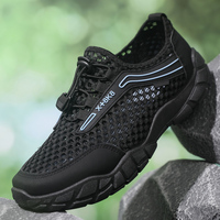 Chaussures de randonnée respirantes pour hommes en maille ajourée, séchage rapide, antidérapantes, à semelle épaisse, pour la marche en extérieur