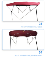 Meilleures ventes Bimini Top parasol pour bateau de pêche gonflable ponton en caoutchouc Yacht accessoires fournitures marines