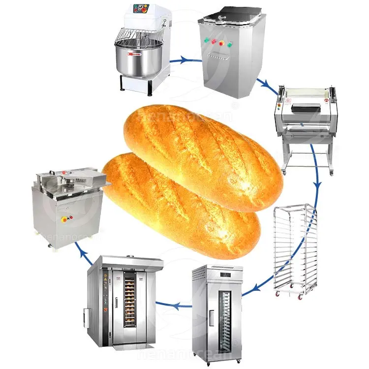 Linha de produção para assadeira OCEAN de pão para assar e fazer máquinas de fabricação de baguetes e preço