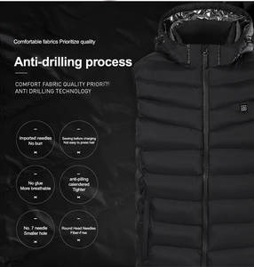 <span class=keywords><strong>Gilet</strong></span> <span class=keywords><strong>chauffant</strong></span> d'hiver décontracté pour hommes en coton rempli de 5 zones de chauffage intelligentes Contrôle de la température <span class=keywords><strong>Batterie</strong></span> non <span class=keywords><strong>incluse</strong></span> (5V) - Product Image 2