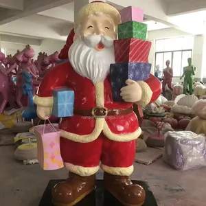 Quà Tặng Giáng Sinh Đồ Thủ Công Bằng Nhựa Resin Tượng Ông Già Noel Hoạt Hình Giống Thật Nanchi Đạo Cụ Trang Trí Tiệc Mô Hình Ông Già Noel Đỏ