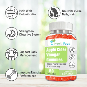 factory Wholesale Apple Cider Vinegar Gummies With Vitamin B12 Dietary <b>Supplement</b> For Digestive Health Suppo - Product Image 3