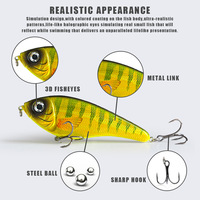 Leurre artificiel bionique VIB en forme de poisson, vibrant et oscillant, avec hameçons, appât dur pour lancer à longue portée, pêche en surface flottante