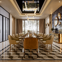 Conception d'intérieur professionnelle en 3D Max, canapé de villa italienne de luxe avec service de décoration intérieure tout-en-un