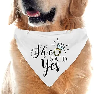 My Humans are Getting Married She Said Yes Dog Bandana Wedding Engagement Pet Scarf Bandana for Dog