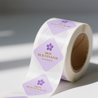 Etiquetas en rollo de papel de aluminio de plata de lujo personalizadas con logotipo de marca para embalaje de productos promocionales pegatinas decorativas