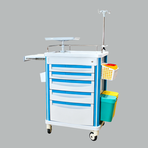 Xe đẩy cấp cứu đa năng, cao cấp, tùy chỉnh theo nhà sản xuất, chất liệu ABS dùng trong bệnh viện - Product Image 4