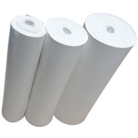 Rouleau de feuille de caoutchouc silicone souple, blanc, imperméable, brillant, plat, translucide, haute température, 1 mm