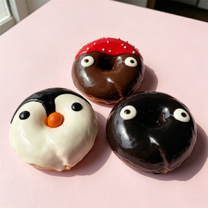 Donut de PU de 9 cm, juguete antiestrés de comida Kawaii, de subida lenta, tacto suave y esponjoso, modelo personalizado, artesanía de plástico, ecológico, con forma de corazón - Product Image 4