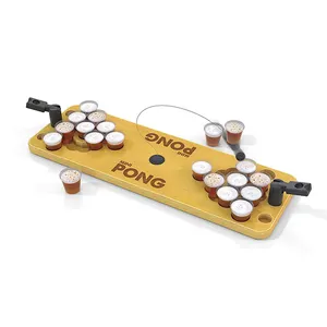 mini wooden pong - bring the party anywhere game mini beer pong