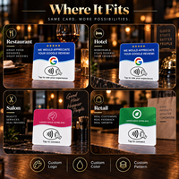 Carte NFC personnalisée en PVC avec logo et code QR pour partage de profil, idéale pour le réseautage professionnel et la promotion de votre boutique