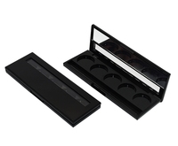 Palette de fards à paupières 5 couleurs noir mat avec miroir |   Boîte de rangement cosmétique de 27 mm pour emballage de maquillage