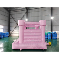Château gonflable pour enfants 10'x10' rose, château gonflable pour fêtes, mariages, usage domestique, château gonflable pour enfants
