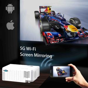 Mới 600P Máy Chiếu Nhỏ Bán OEM USB Wi-Fi Phản Chiếu Màn Hình 1250 Lumens Sáng Máy Chiếu Gia Đình Máy Chiếu Phim - Product Image 2