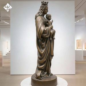 Escultura Moderna Personalizada de Gran Tamaño de la Virgen María y Jesús, Estatua de Bronce de Arte Metálico de Alta Calidad para Exteriores - Product Image 4