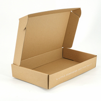 Carton ondulé pliable brun de luxe écologique en papier plat Mailer Boîte en carton d'expédition de logo personnalisé pour chaussures et vêtements