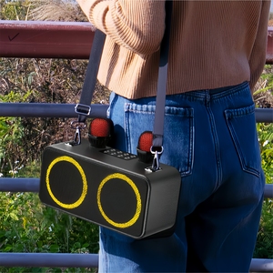 Portable TWS Fonction DJ Surround Stéréo Sans Fil Fort Machine 2 Microphone Karaoké Ensemble Haut-Parleur Pour La Fête En Plein Air - Product Image 5