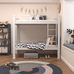 Cadre de lit superposé double simple et moderne en métal avec caractéristiques réglables Chambre <span class=keywords><strong>à</strong></span> coucher Dortoir École Utilisation <span class=keywords><strong>à</strong></span> domicile Cadre en acier durable - Product Image 2