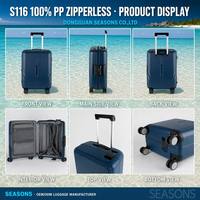 Ensemble de bagages rigides en PP sans fermeture éclair, robustes, avec serrure TSA, valise durable à roulettes pivotantes, OEM ODM, bagage cabine