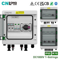 CNLONQ ODM/OEM Boîtier de Combinaison Solaire Photovoltaïque Connecté au Réseau DC1000V 1/2/3/4/5/6 Chaînes 32A avec Isolateur, Protection Contre les Surtensions et Fusible IP65