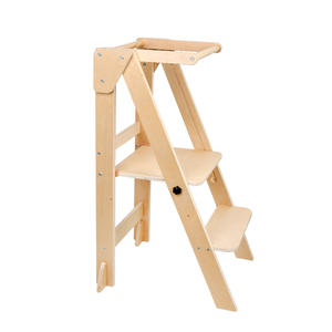 Marchepied de cuisine en <span class=keywords><strong>bois</strong></span> pour enfants <span class=keywords><strong>tour</strong></span> d'apprentissage escabeau de cuisine pour comptoir de cuisine apprentissage pour les enfants - Product Image 1