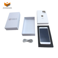 Boîte en carton kraft blanc produit en usine avec logo personnalisé emballage rigide vide pour téléphone portable universel de toutes tailles