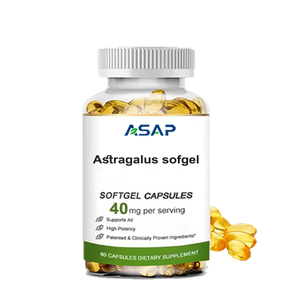 Capsules organiques pures de Sofgel de racine d'astragale Capsule d'astragale d'OEM 60-90 capsules/bouteille - Product Image 2