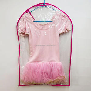 46x70cm Hot Pink Trim Clear PVC Traje de baile Bolsa de ropa - Product Image 3