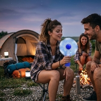Nuevo Ventilador de Mano Mini LED Personalizable 2026, de Plástico, con Batería Reemplazable, Logotipo Personalizado, Ecológico, Diseño Anime