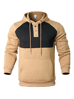 Sudadera con capucha y botones para hombre, estilo casual, ligera, de alta calidad, en oferta.