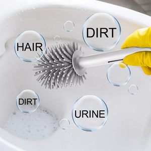 Ensemble brosse et support WC à prix d'usine, brosse WC en TPR avec distributeur de savon - Product Image 3