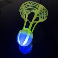 Balle de badminton lumineuse et coupe-vent, super durable, fluorescente, en plastique nylon léger, 20g