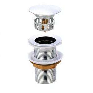 Vanne de vidange pop-up moderne à clic-clac avec siphon de trop-plein en acier inoxydable pour <span class=keywords><strong>baignoire</strong></span> et accessoires de salle de bain d'hôtel - Product Image 2