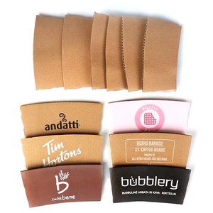Fundas de Papel Kraft para Vasos de Café Desechables, Aislantes, Lisas, con Logotipo Personalizado, para Bebidas Calientes o Frías - Product Image 1