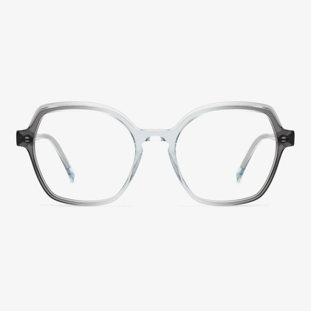 Sheet-material Art Versatile Business-style Trendy Injection-molded Full Rim Women's Geometric Pattern Box Eyeglass Frames