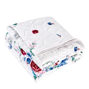 Пользовательский стиль Красочный цветочный узор спальня одеяло ультразвуковой ткани одна игла Подшивка Кинг одеяло