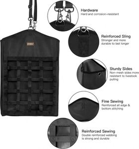 Muestra gratuita: Bolsa ajustable para alimentación de caballos con almohadilla cómoda para el cuello - Bolsa de lona resistente y duradera para grano y alimento. - Product Image 3