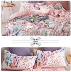 wholesale custom logo 5in1 comforter bed sheet 3d cotton duvet sets in bedding luxury