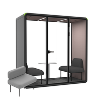 Cabine de travail insonorisée modulaire, cabine de travail silencieuse intérieure, cabine téléphonique
