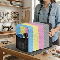 Housse de machine à coudre matelassée personnalisée à motif polygenre imprimé arc-en-ciel gay, anti-poussière, pour la décoration de la maison et de l'atelier