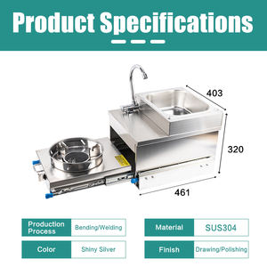JDA-Bateau Caravane <span class=keywords><strong>Camping</strong></span>-<span class=keywords><strong>car</strong></span> <span class=keywords><strong>Camping</strong></span>-<span class=keywords><strong>car</strong></span> RV en acier inoxydable, cuisinière à <span class=keywords><strong>gaz</strong></span> avec évier intégré <span class=keywords><strong>et</strong></span> robinet - Product Image 2