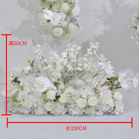 Guirlande de fleurs artificielles pour décoration de mariage, pendentif à suspendre à la porte, couleur et matériau personnalisés, OEM accepté, vente en gros