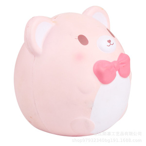 <b>Cute</b> Cartoon <b>Bear</b> Squishy Toy Plastic Round Stress Relief Decorative Gift - Product Image 4