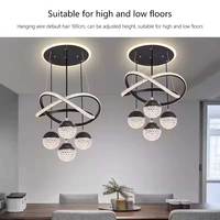 Suspension Haute de Plafond en Acrylique, Lustre de Luxe Décoratif pour Pièce